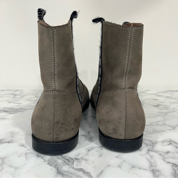 Fortress of Inca tan leather slip on ankle boots black Peruvian woven detail 9 - Picture 3 of 11